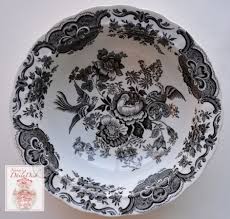 Black And White Toile Dinnerware Vintage Black Toile English Transferware Serving Vegetable Bowl Birds Pheasants Flowers Butterfly Roses Transferware Black Toile Decorative Dish