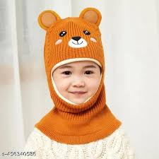 Topibaaz Toddler Winter Hat Baby Warm Hat Fleece Lined Girls Boys Knit  Beanie Hats Scarf Earflap Mask Cap Monkey Hat for -6 Years Yellow