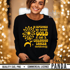 In September We Wear Gold SVG PNG, Childhood Cancer Awareness Svg,  Childhood Cancer Awareness Shirt Png, Gold Ribbon Svg