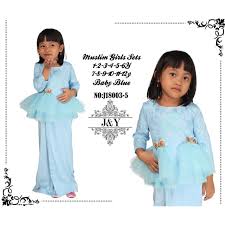 Baju Kurung Tutu Kanak Kanak Perempuan By J Y Baby Blue Shopee Malaysia