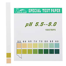 precision ph test strips short range 5 5 9 0 indicator paper tester 100 strips boxed w color chart