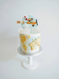 This Cake Is For Us To Celebrate 1 Year Of Travel 2 Year Together And A New Adventure Travel Cake Cake Holiday Cake Decorating