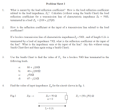 Solved Problem Sheet 2 What Is Meant By The Load Reflecti