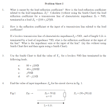 solved problem sheet 2 what is meant by the load reflecti