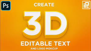 Create 3d Text Without Applying 3d Effect In Photoshop 3d Text And Logo Logo Mockup Learn Photoshop Photoshop