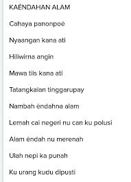 Check spelling or type a new query. Puisi Bahasa Sunda Tentang Alam 5 Bait Kt Puisi