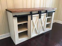 Farmhouse Sliding Barn Door Cabinet Entry Furniture Farmhouse Buffet Farmhouse Table Plans