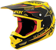 Black And Yellow Motorcycle Helmet Answer Racing Rockstar Helmet Dirt Bike Riding Gear Motocross Helmets