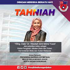 We did not find results for: Majlis Belia Negeri Johor Tahniah Kepada Ybhg Dato Dr Wasitah Binti Mohd Yusof Atas Pelantikan Beliau Sebagai Ketua Pengarah Jabatan Belia Dan Sukan Negara Kementerian Belia Dan Sukan Malaysia Kbsmalaysia Ikhlas