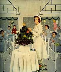 Father Christmas And His Reindeer Aren T The Only Ones Who Work Over The Christmas Period Healthcare Professionals Wor Vintage Nurse Nurse Art Nurse Christmas