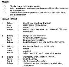Syarat kerja kursus pendidikan seni visual spm 2018. Contoh Soalan Psv Tahun 4 Kssr Kuora U