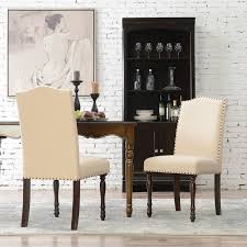 The omega tufted dining chair pad for your dining room kitchen or living room chairs and folding chairs. Elegant Set Of 2 Parson Chair Linen Seat Cushion Dining Chairs Beige Gray Ebay