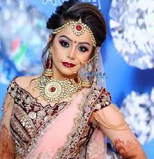 Airbrush Makeup With Cool Pink Shimmer Brides Makeup Beauty Bridalmakeup Indianbrides I Bridal Makeup Images Bridal Hair And Makeup Bridal Makeup Looks