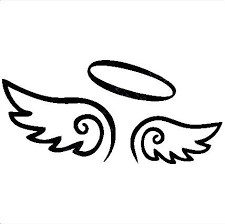 Angel Wings Decal With Halo Angels Decals Angels Stickers Vinyl Clipart Best Halo Drawings Cartoon Angel Wings Angel Wings Decal