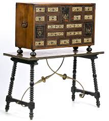Escritorio Espanol En Nogal Y Ebano Con Aplicaciones En Carey Y Hueso Grabado Y Entintado De La Pr Spanish Furniture Classic Furniture Spanish Style Furniture