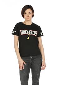 Friend Yazi Baskili Siyah T Shirt Kapida Odemeli Ucuz Bayan Giyim Online Alisveris Sitesi Modivera Com Kadin Tisort Tisort Modelleri Siyah Bluz