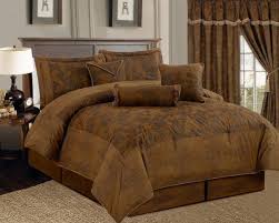 Uncover a patterned cal king comforter, a black cal king comforter and more at macy's. 7 Pc Comforter Set Brown Camel Rustic Paisley Faux Suede Full Queen Cal King Bed Home Garden Comforters Bedding Sets Aimsresearch Com Au