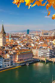 zurich zurich switzerland harbor town trip travel