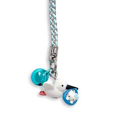コウノトリ×ハローキティ 根付・ブルー／あすなろ舎WEB SHOP
