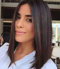 Straight Lob Brunette Hair Trend Lob Hairstyle Haircuts Straight Hair Straight Hairstyles Hair Styles