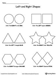 Left And Right Shapes Shapes Worksheet Kindergarten Kindergarten Worksheets Printable Shapes Worksheets