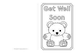 Get Well Soon Card Colouring Templates Sb8890 Sparklebox Thank You Cards From Kids Printable Greeting Cards Free Get Well Cards