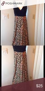 Maxi Dress Black On Top With Leopard Print Leopard Print Maxi Dress Black Maxi Dress Dresses