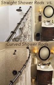 The curtain rod is available in 32in. 53 Curved Shower Curtain Rod Ideas Small Bathroom Shower Rod Shower Curtain
