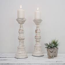 Newchic offer quality tall candle holders at wholesale prices. White Wood Pillar Candle Holders Pillar Candle Holders For Fireplace Za Za Homes