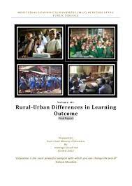Rural Urban Differences In Learning Outcome
