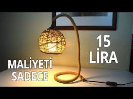 Ip Abajur Gece Lambasi Nasil Yapilir Geri Donusum Kendin Yap Diy Youtube 2020 Abajur Geri Donusum Gece