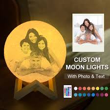 Print photo on 3d printed lamp with moon background.i used 3d printer for printing this lamp.it is best for a gift for anyone on any occasion.for product inq. Drop Shipping Photo Customized Moon Lamp 3d Printing Moon Night Light Usb Rechargeable Personality Gift With Your Text Photo Led Night Lights Aliexpress