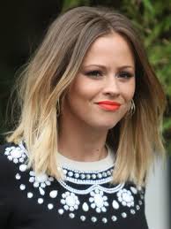 The angled bob is best achieved on thick hair cut in sliced layers that create vertical texture above the sharply layered tips. Shoulder Length Dip Dyed Short Hair Novocom Top
