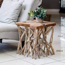 Forged iron twisted leaning tree branch table base, metal coffee table, end table, accent table earthenindigo. 42 Cool Ideas To Decorate Your Interior With Tree Branches Shelterness