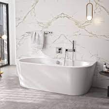 Freistehende badewannen als eyecatcher im badezimmer. Steinkamp Living Freistehende Vorwand Badewanne 180 X 80 Cm St010w Megabad Bad Inspiration Badezimmer Renovieren Badezimmereinrichtung