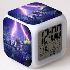 Fortnite Colorful Led Light Alarm Clock Light Alarm Clock Led Clock Alarm Clock