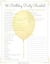 Birthday Party Planning Checklist Printable The Ultimate First Birthday Party Planning And Gift Guide Birthday Party Checklist Birthday Party Planning First Birthday Party Themes