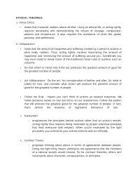 Ethical Theories Ethics Docsity