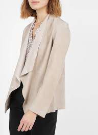 Modele tricot veste femme col chale. Nouvelle Collection Veste Col Chale En Cuir Sable Gerard Darel Femme Place Des Tendances