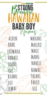 Strong Hawaiian Baby Boy Names And Meanings Cenzerely Yours Unique Baby Names Unique Boy Names Hawaiian Names