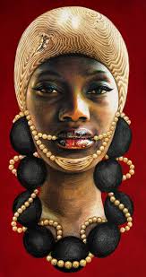 Wooden Warrior with Red' by Erica Rose Levine