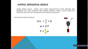 Karena lengan pada beban sama dengan kuasa (1b = 1k) sehingga gaya kuasa sama dengan beban yang diangkat. Pesawat Sederhana Katrol Smp Mts Youtube