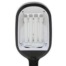 Bright but not glaring, stays in the position you set it and easy to turn on and off. Trademark Home Deluxe Sunlight 22 In Black Desk Lamp 72 0893 The Home Depot