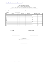 Maybe you would like to learn more about one of these? Daftar Hadir Rapat Bersama Bpd Dan Pemerintah Desa