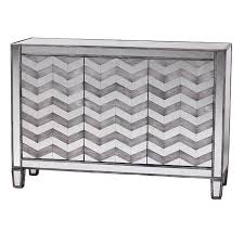 Trimming out the doors was time consuming but a fun challenge which really sets the chevron storage cabinet. Chevron Mirrored Three Door Cabinet