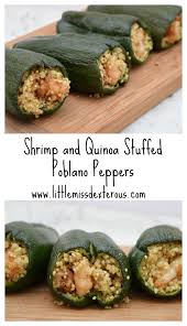 Shrimp And Quinoa Stuffed Poblano Peppers