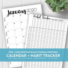 2020 2021 Monthly Printable Calendar Habit Tracker Kit Laura Kinker Designs Helping You Be Unapologetic Bullet Journal Calendar Printable Monthly Calendar Printable Calendar Printables
