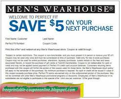 Free Printable Men S Wearhouse Coupons Mens Wearhouse Coupons Men
