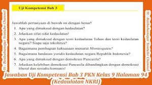 Kunci jawaban pat pai kelas viii. Jawaban Uji Kompetensi Bab 3 Pkn Kelas 9 Halaman 94 Kedaulatan Nkri Youtube