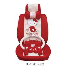 Hello Kitty Auto Car Seat Cover Cushion Set Red 19pc 24 In Seat Covers Supports From Automobiles Motorcycles Hello Kitty Car Hello Kitty Hello Kitty Favors